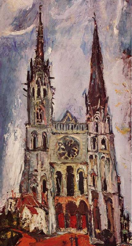 Chaim Soutine Chartres Cathedral oil painting image